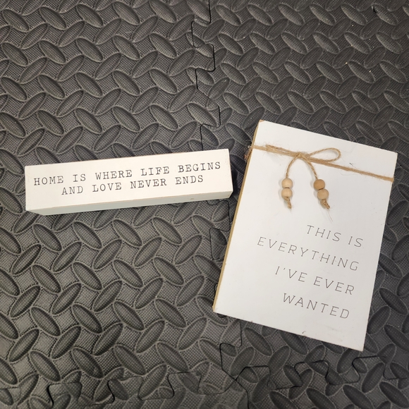 Other - Decorative Wooden Signs with Inspirational Quotes